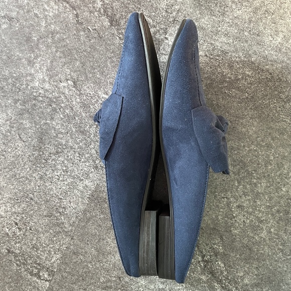 Blue vegan suede mules, flats, 8.5, NWOT. - Picture 11 of 14